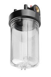 Корпус Гейзер 10BB прозрачный, с латунными вставками