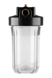 Корпус Гейзер 10BB прозрачный, с латунными вставками