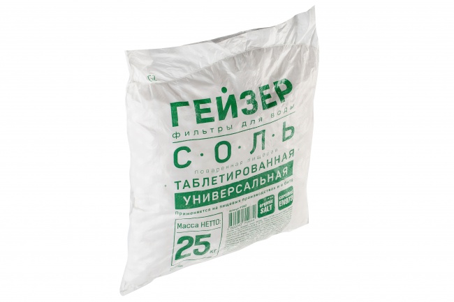 Соль таблетированная универсальная Гейзер 25кг