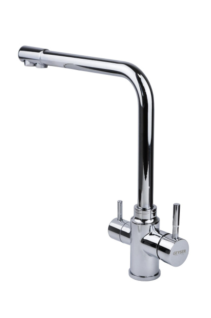 Смеситель с отдельным краном питьевой воды Гейзер Инга, хромированный