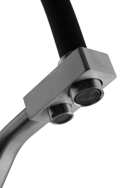 Смеситель с отдельным краном питьевой воды Гейзер Ниагара, серый