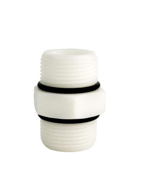 Ниппель с канавкой 1"х1" пластик