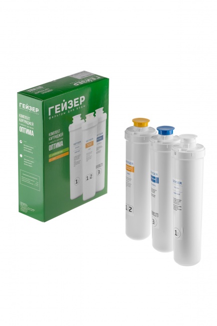 Комплект сменных картриджей для фильтра Гейзер Оптима Старт