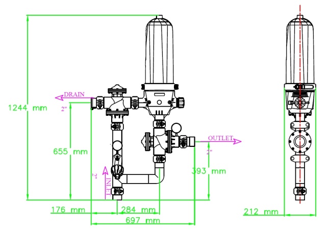 Система фильтрации Haiao HF-A2-1-2 130 мкм