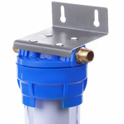 Фильтр Гейзер 1П 1/2" , прозрачный (метал. скоба)